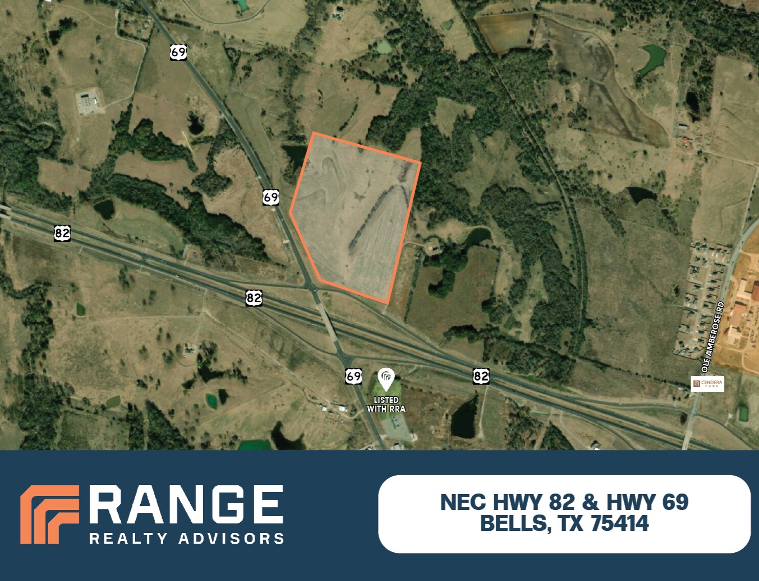 NEC Highway 82 and Highway 69, Bells, TX for sale Aerial- Image 1 of 2