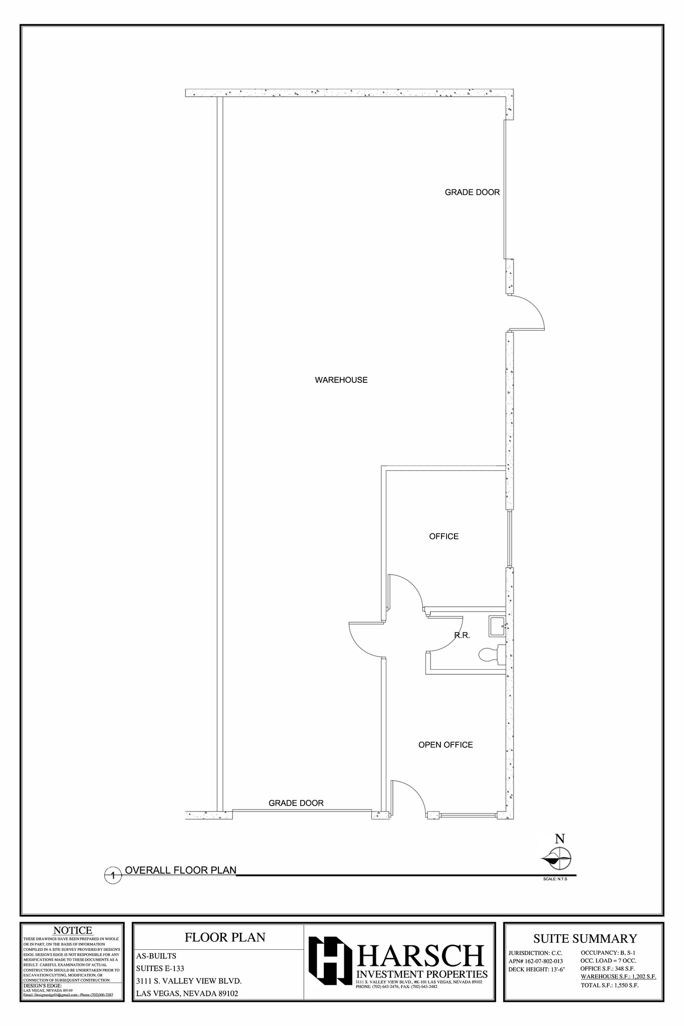 3111 S Valley View Blvd, Las Vegas, NV à louer Plan de site- Image 1 de 1