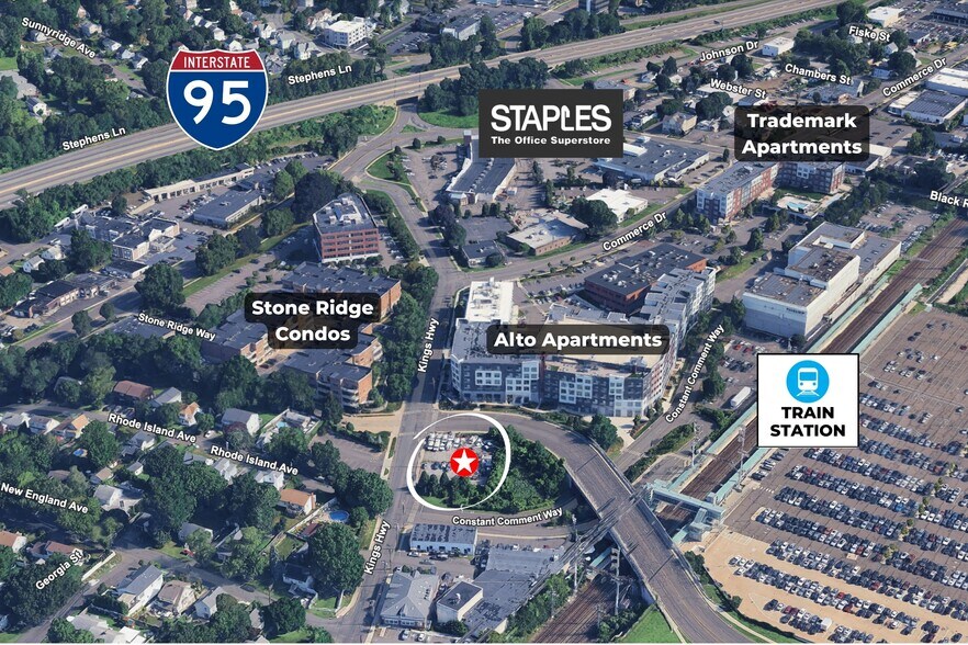 1427 Kings Highway, Fairfield, Ct, Fairfield, CT for sale - Aerial - Image 3 of 5