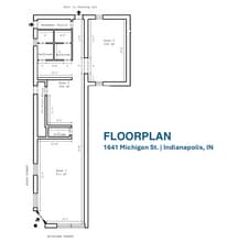 1641 E Michigan St, Indianapolis, IN à louer Plan d’étage- Image 2 de 2