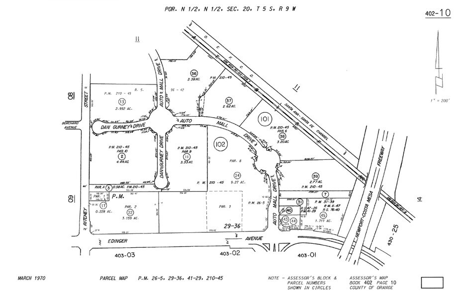 1901 E Edinger Ave, Santa Ana, CA for lease - Plat Map - Image 2 of 2