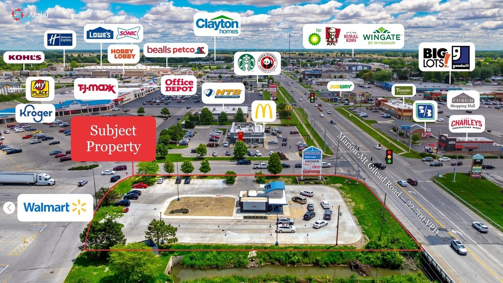 1560 Marion-Mount Gilead Rd, Marion, OH for sale - Aerial - Image 3 of 5