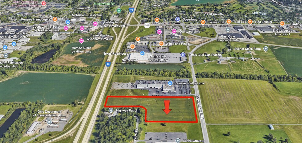 1427 Greely Chapel Road, Lima, OH for lease - Aerial - Image 1 of 5