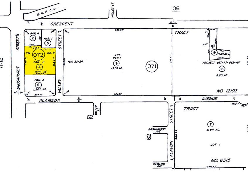 520 N Brookhurst St, Anaheim, CA à louer - Plan cadastral - Image 3 de 3