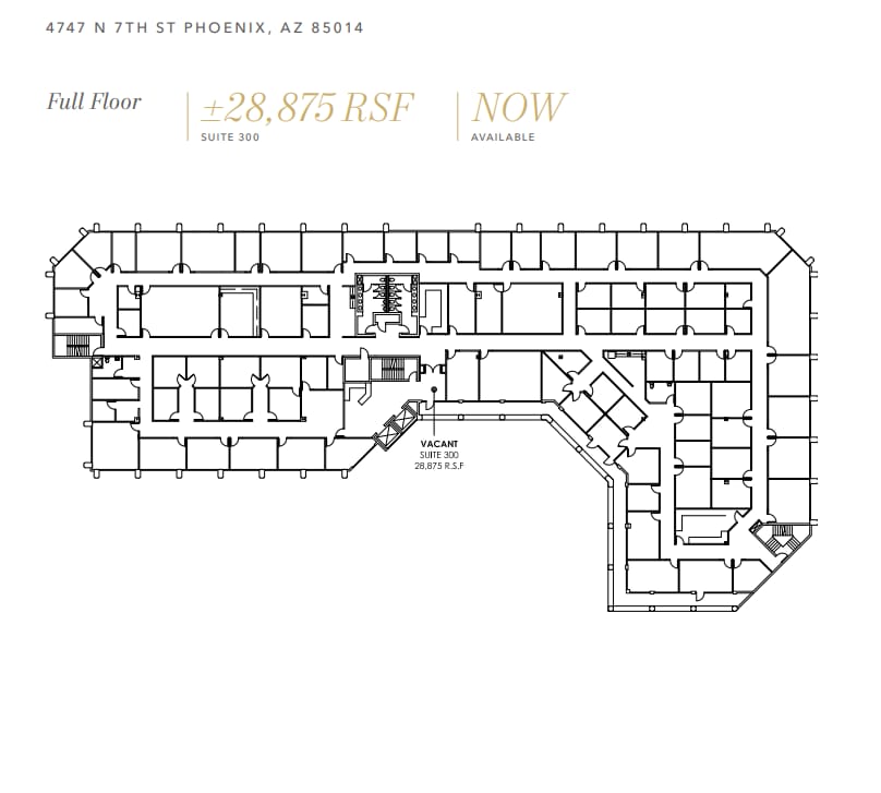 4745 N 7th St, Phoenix, AZ à louer Plan d’étage- Image 1 de 1