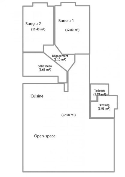 Bureau dans Lyon à vendre - Plan d’étage - Image 2 de 7