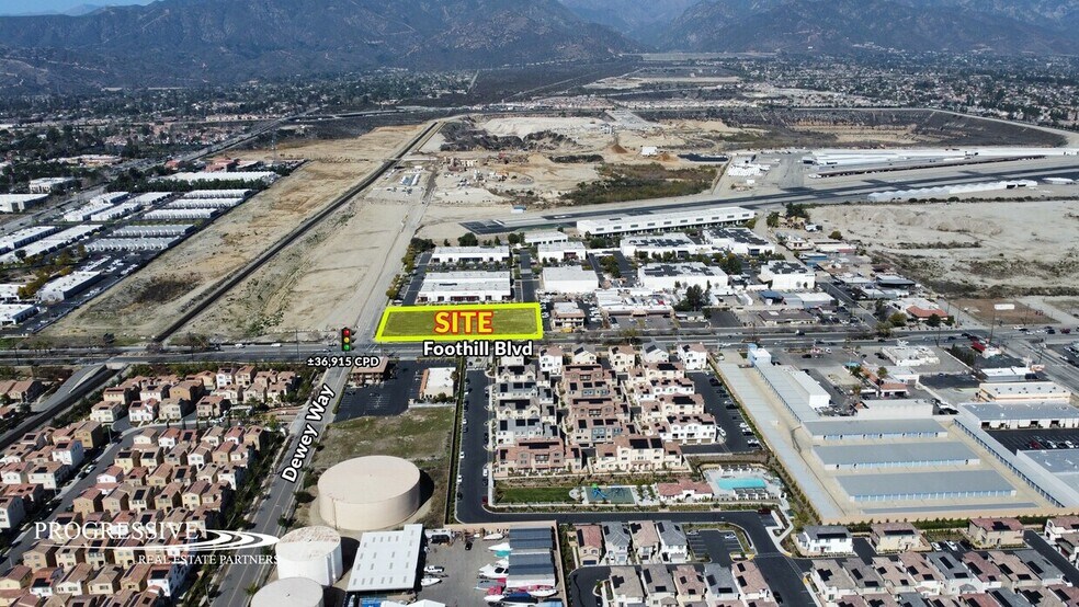NEC Foothill Blvd & Dewey Way, Upland, CA for lease - Aerial - Image 2 of 3