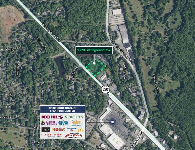 3420 & 3422 Battleground Ave, Greensboro, NC for lease - Building Photo - Image 2 of 4