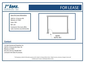 3945 N I-10 Service Rd, Metairie, LA à louer Plan d’étage- Image 1 de 1