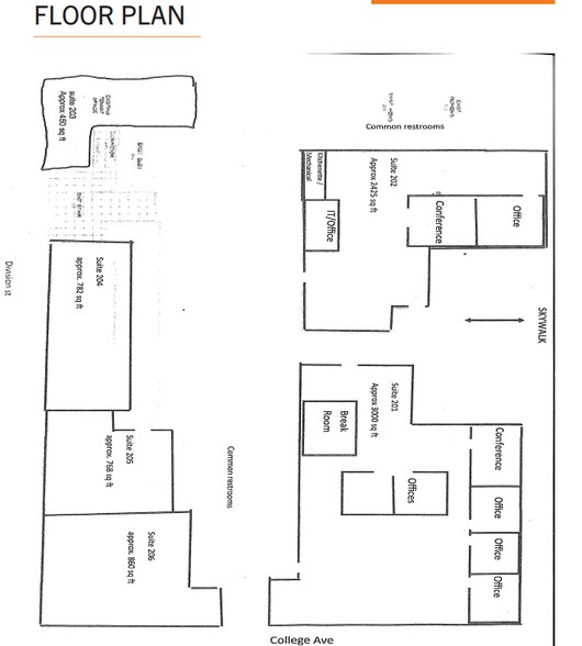 338 W College Ave, Appleton, WI à louer - Plan d’étage - Image 2 de 2