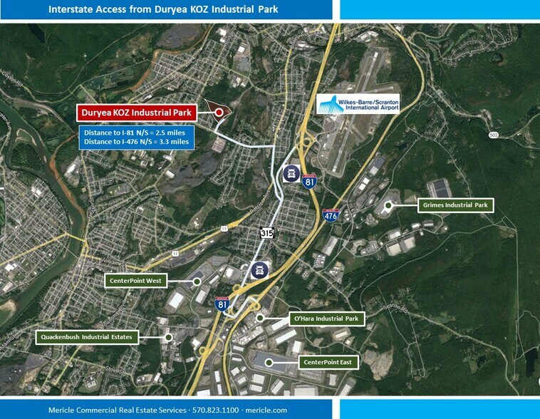 McAlpine St & Boylan Dr, Duryea, PA à louer - Aérien - Image 2 de 2