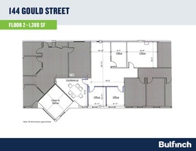 144 Gould St, Needham, MA à louer Plan d’étage- Image 1 de 1