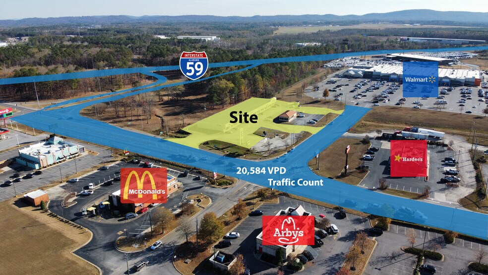 977 Gilbert Ferry Rd SE, Attalla, AL à louer - Aérien - Image 3 de 6