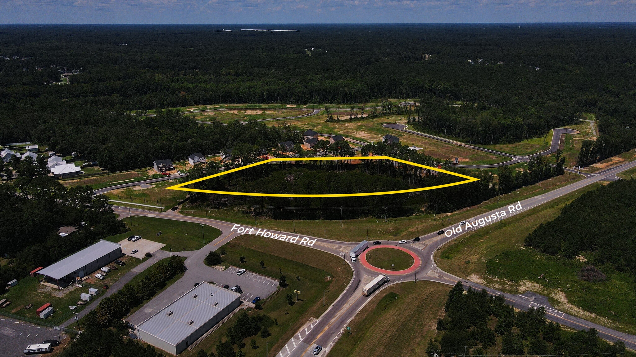 0 Fort Howard Rd & Old Augusta Rd S, Rincon, GA for sale Aerial- Image 1 of 4