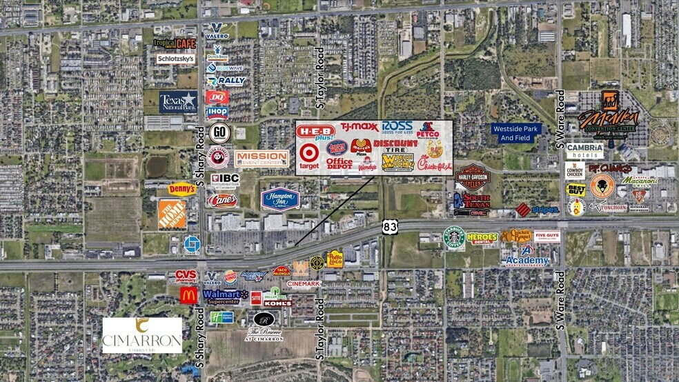 2500 E. Expressway 83, Mission, TX à vendre - Aérien - Image 3 de 3