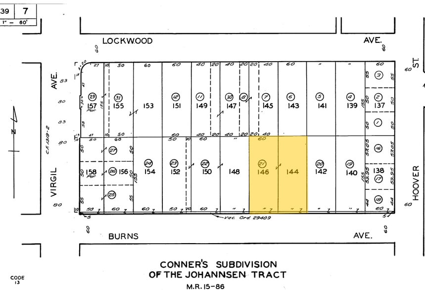 4221 Burns Ave, Los Angeles, CA à vendre - Plan cadastral - Image 2 de 6