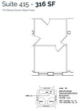 733 Bishop St, Honolulu, HI à louer Plan d’étage- Image 1 de 1