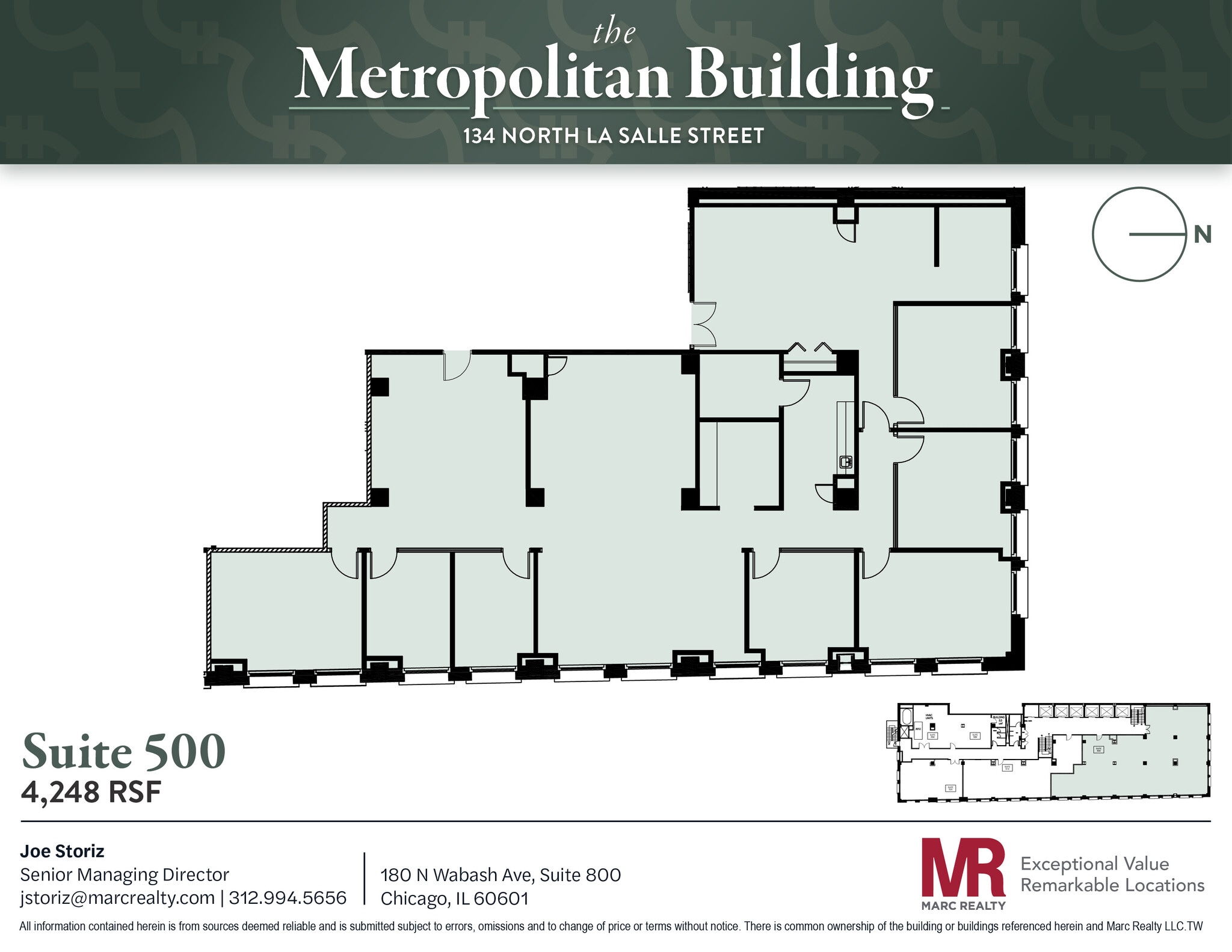 134 N LaSalle St, Chicago, IL à louer Plan d’étage- Image 1 de 13