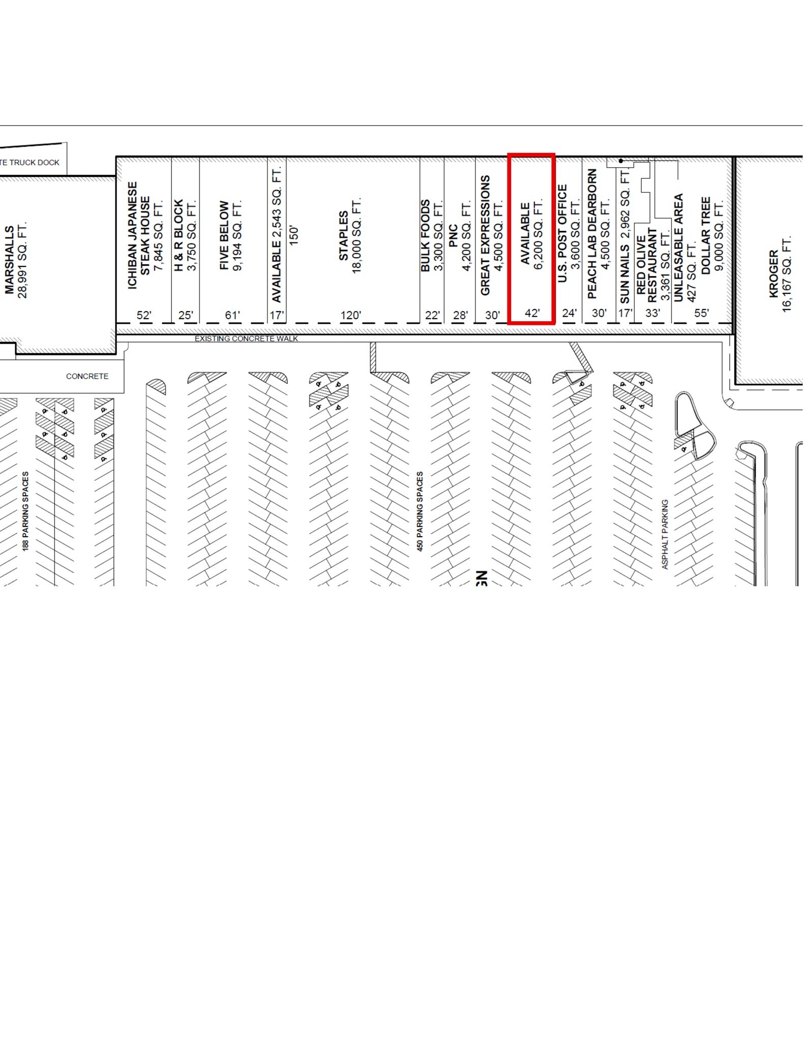 23001-23303 Michigan Ave, Dearborn, MI à louer Plan de site- Image 1 de 1