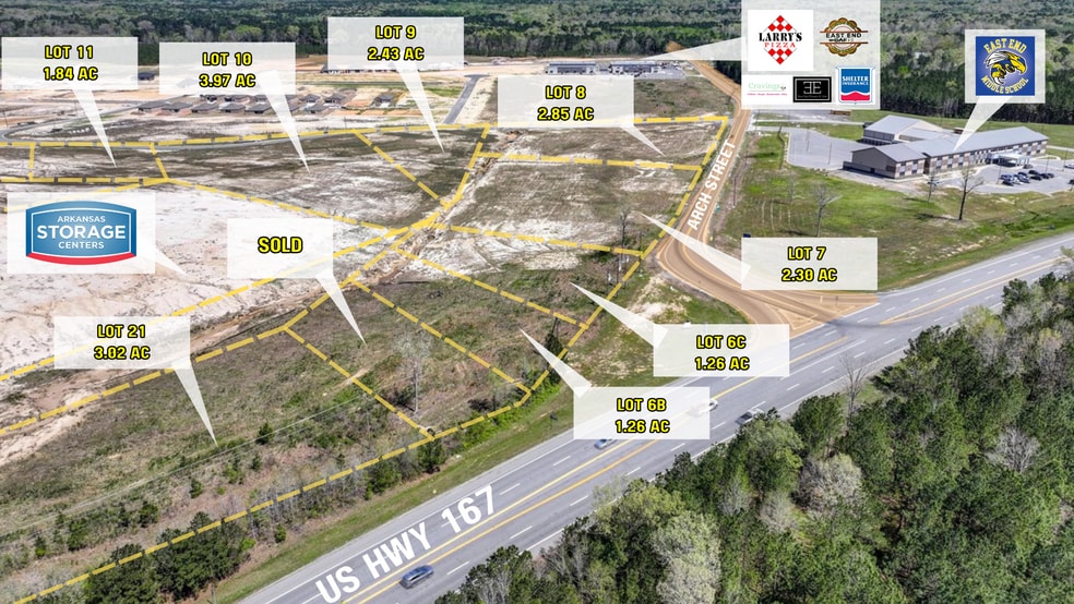 US 167 & Arch Street Pike, Hensley, AR à vendre - Photo du bâtiment - Image 2 de 35