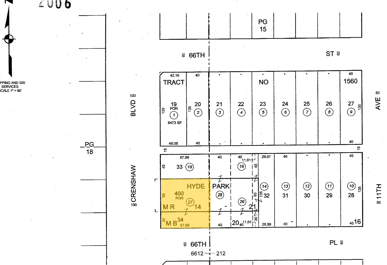 6622-6630 Crenshaw Blvd, Los Angeles, CA à vendre Plan cadastral- Image 1 de 1