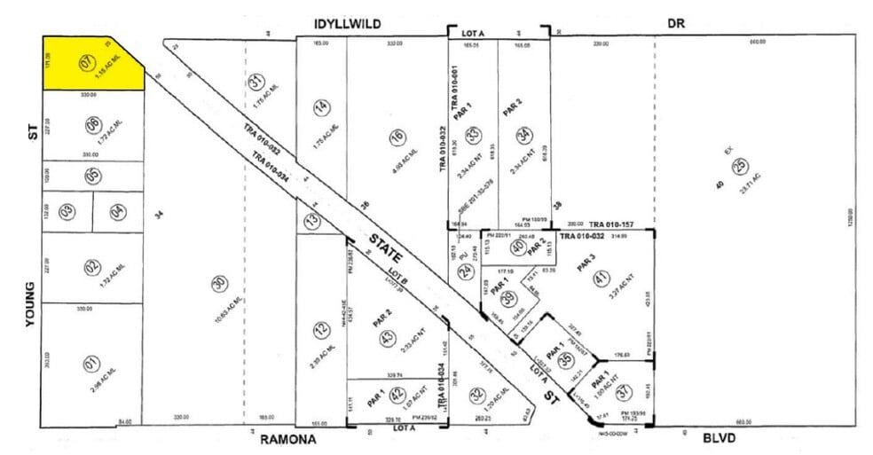 870 N Idyllwild Dr, San Jacinto, CA à vendre - Plan cadastral - Image 2 de 2