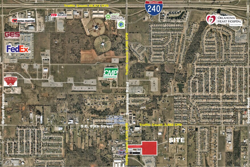 9112 S Sunnylane Rd, Moore, OK à vendre - Aérien - Image 1 de 2