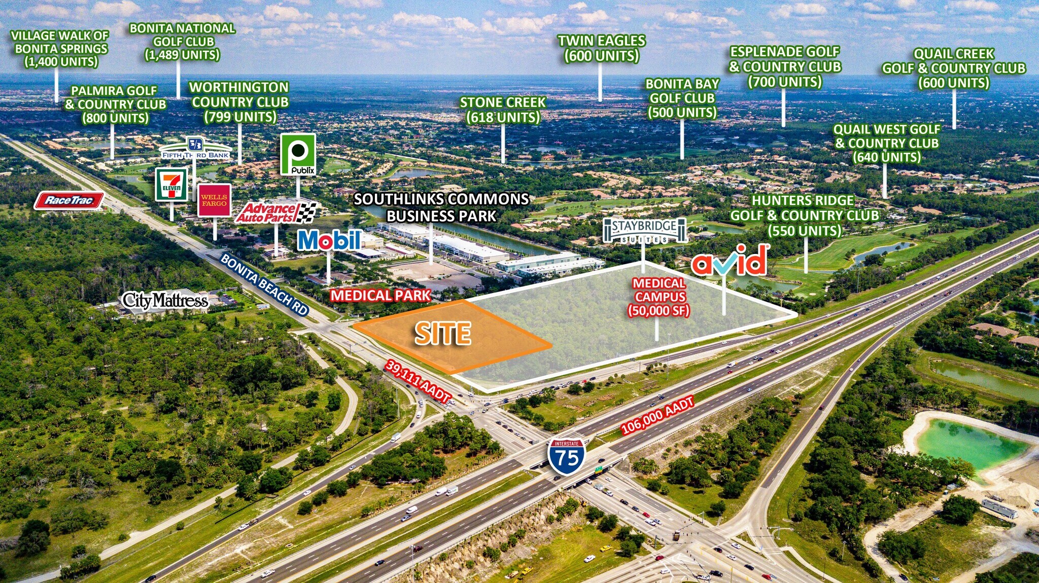 28051 Hunters Ridge Blvd, Bonita Springs, FL à vendre Aérien- Image 1 de 5