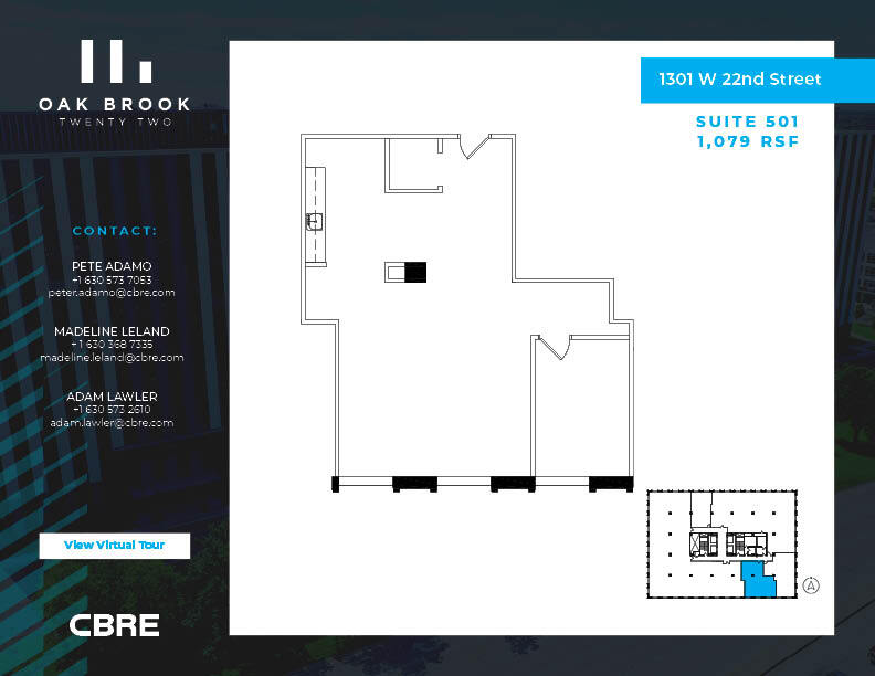 1301 W 22nd St, Oak Brook, IL for lease Floor Plan- Image 1 of 1