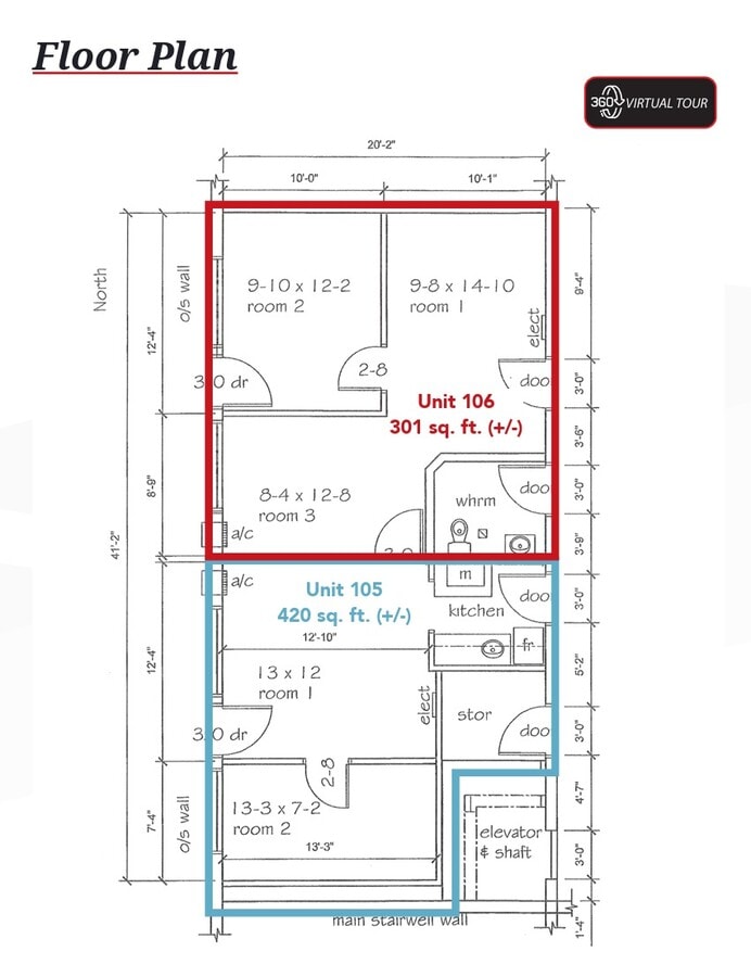475 Provencher Blvd, Winnipeg, MB R2J 4A7 - Unit 105/106 -  - Floor Plan - Image 1 of 1