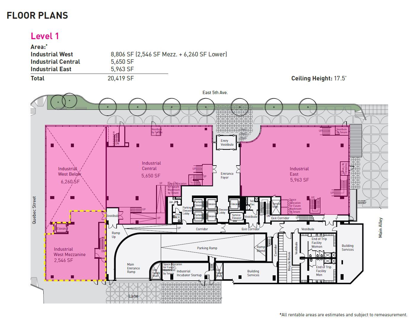 110 E 5th Ave, Vancouver, BC à louer Plan d’étage- Image 1 de 1