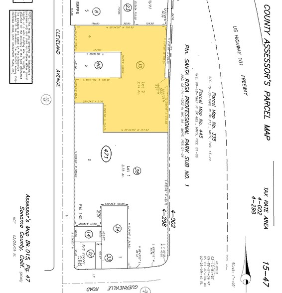 2230 Cleveland Ave, Santa Rosa, CA for lease - Plat Map - Image 2 of 5