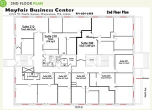 10701 W North Ave, Wauwatosa, WI à louer Plan d’étage- Image 1 de 1