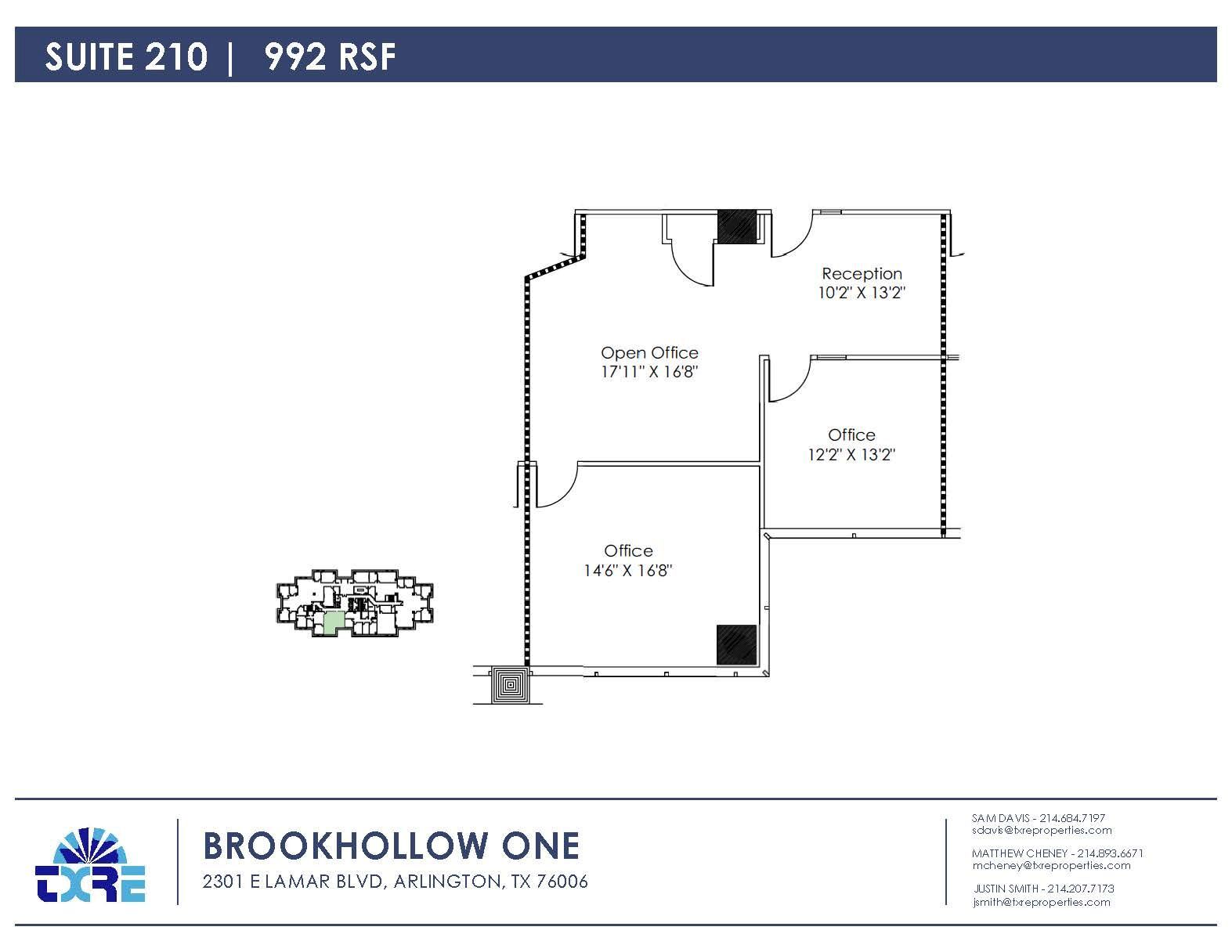 2301 E Lamar Blvd, Arlington, TX à louer Plan d’étage- Image 1 de 1