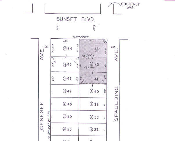 7700 W Sunset Blvd, Los Angeles, CA à louer - Plan cadastral - Image 3 de 3