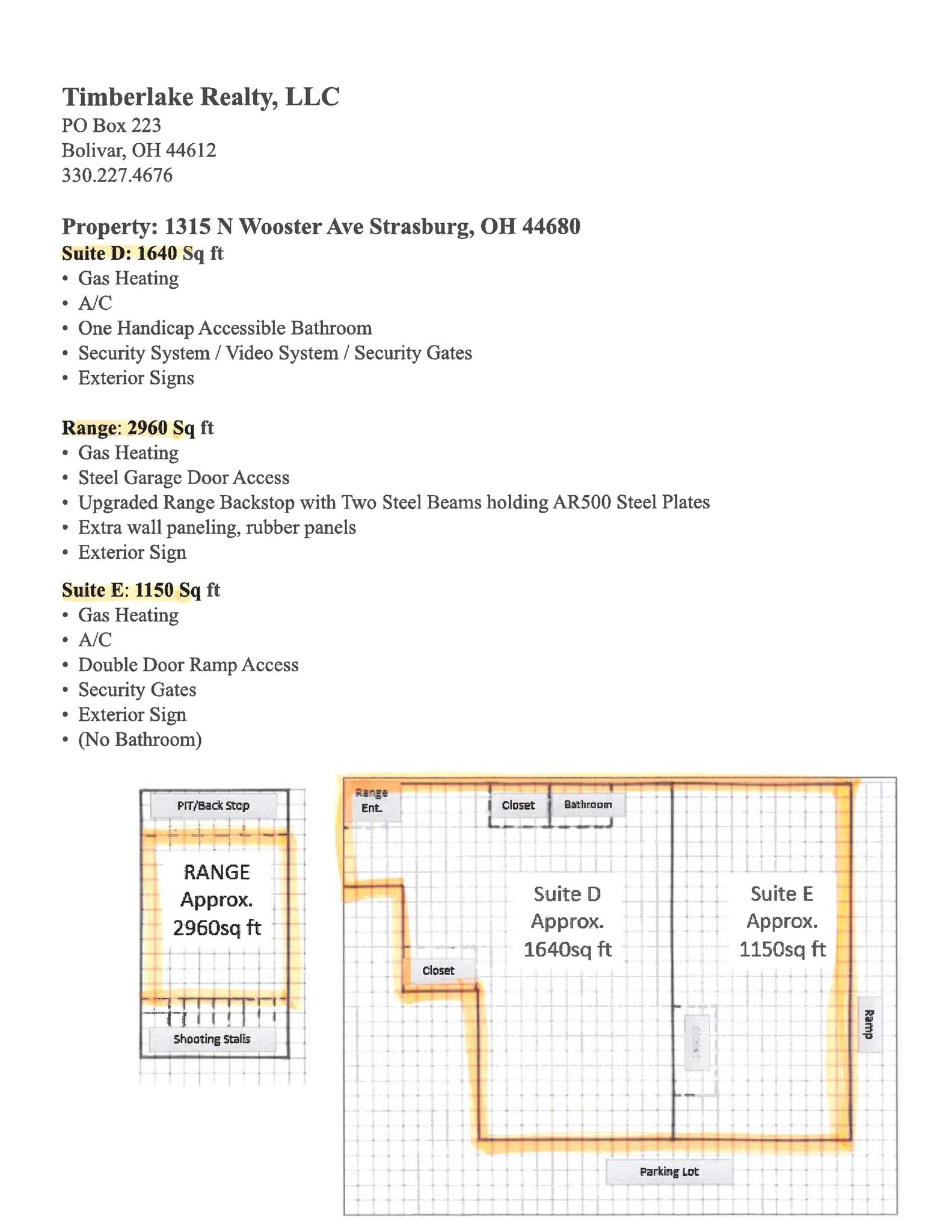 1315 N Wooster Ave, Strasburg, OH for lease Site Plan- Image 1 of 1