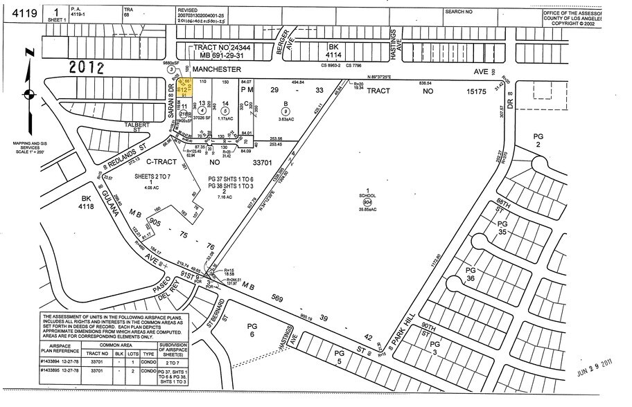7740 W Manchester Ave, Playa del Rey, CA for lease - Plat Map - Image 2 of 3