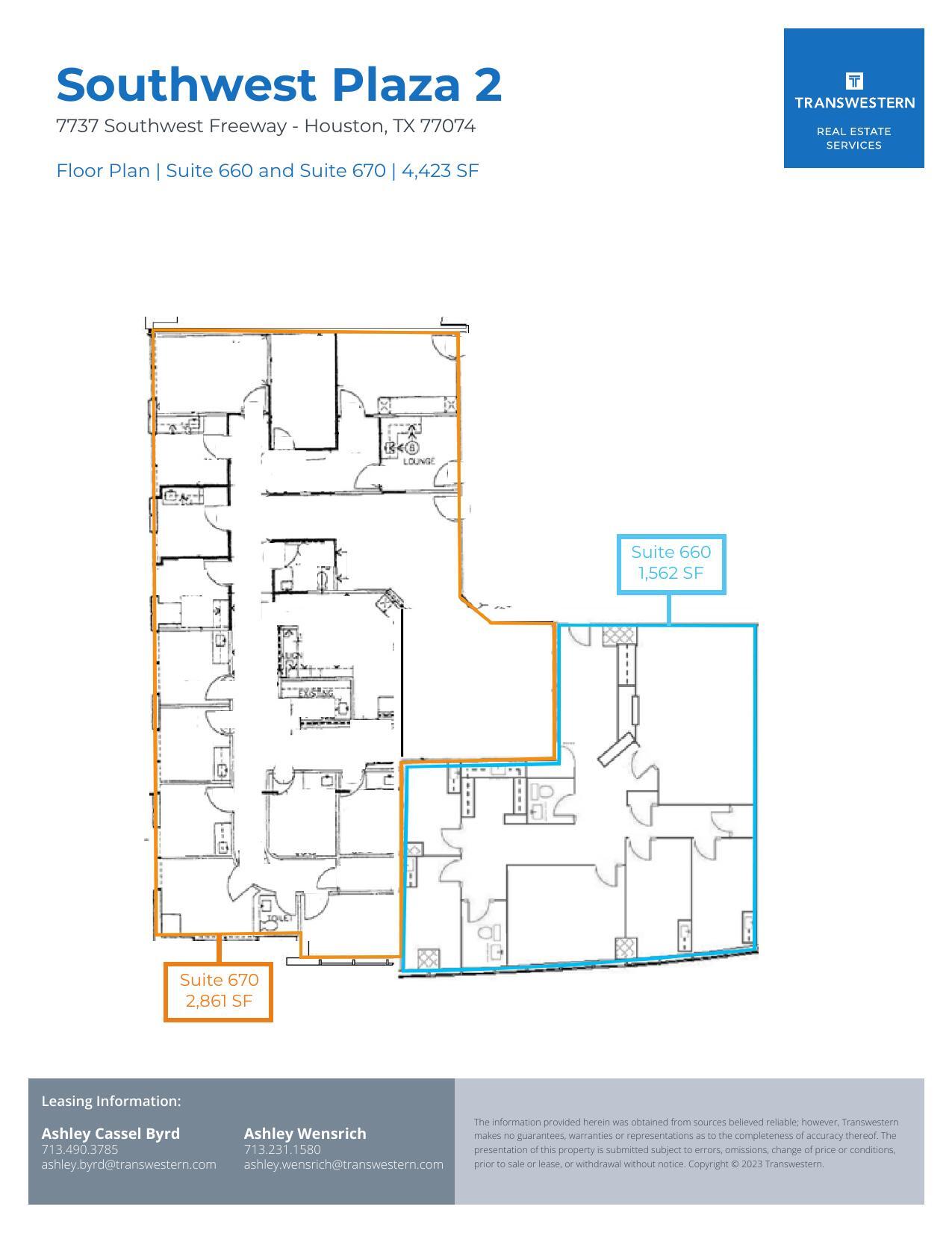 7737 Southwest Fwy, Houston, TX à louer Plan d’étage- Image 1 de 1