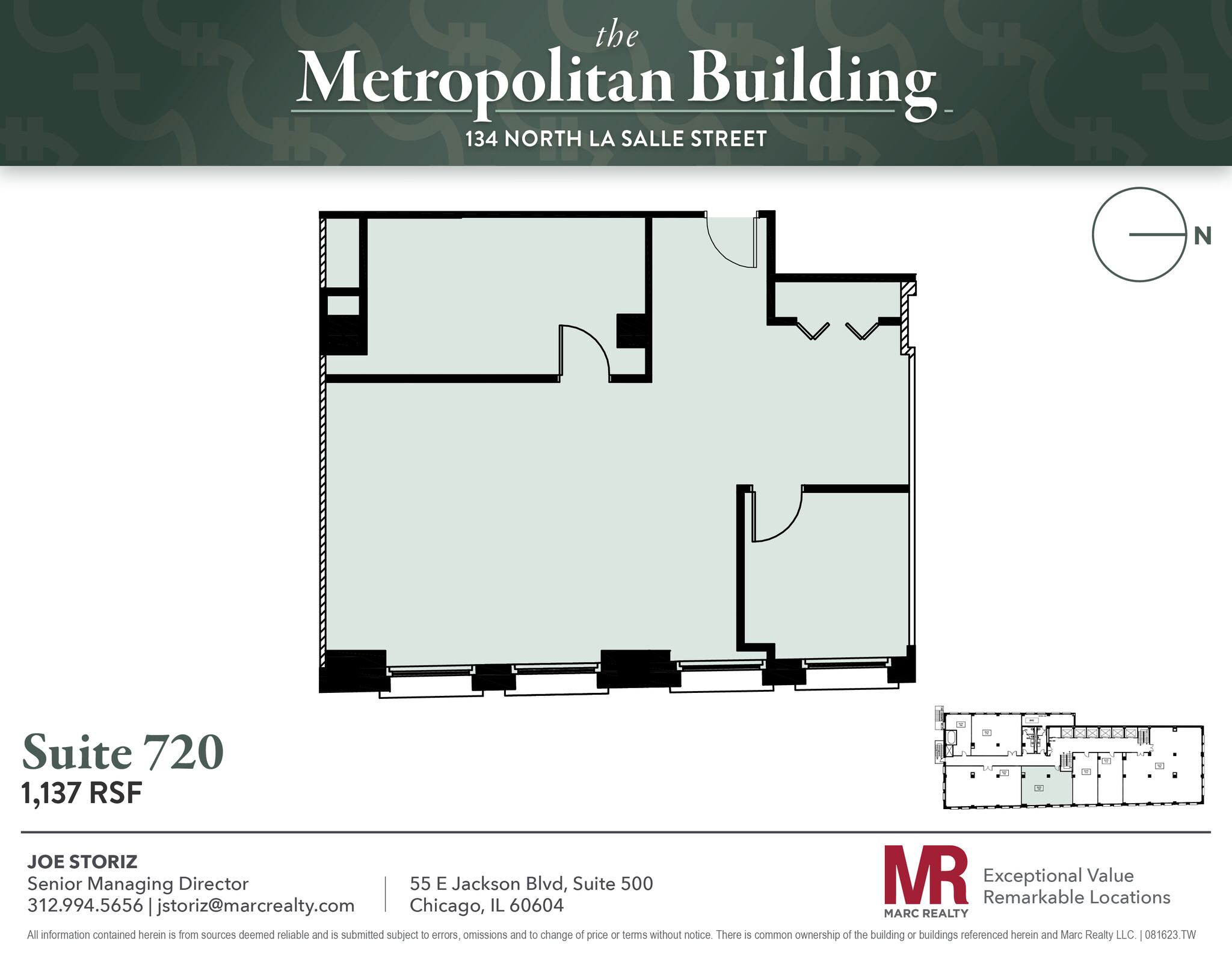 134 N LaSalle St, Chicago, IL for lease Floor Plan- Image 1 of 5