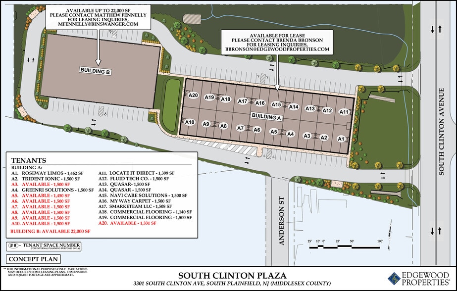 3301-3393 S Clinton Ave, South Plainfield, NJ for lease - Site Plan - Image 2 of 8