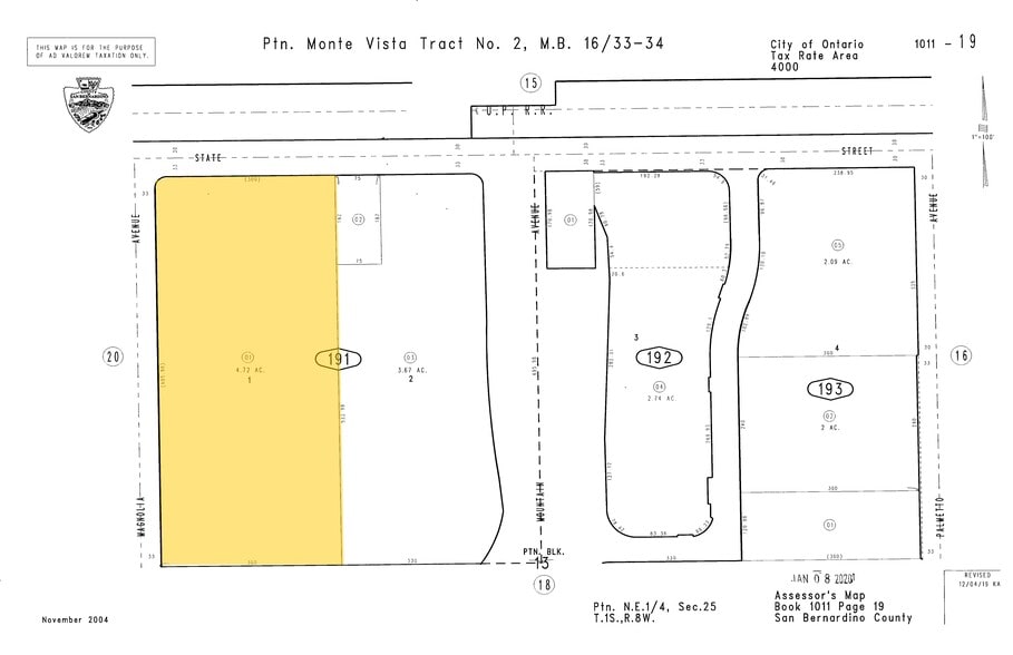 1125 W State St, Ontario, CA for lease - Plat Map - Image 2 of 2