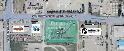 2910 5 Av N, Lethbridge, AB - aerial  map view