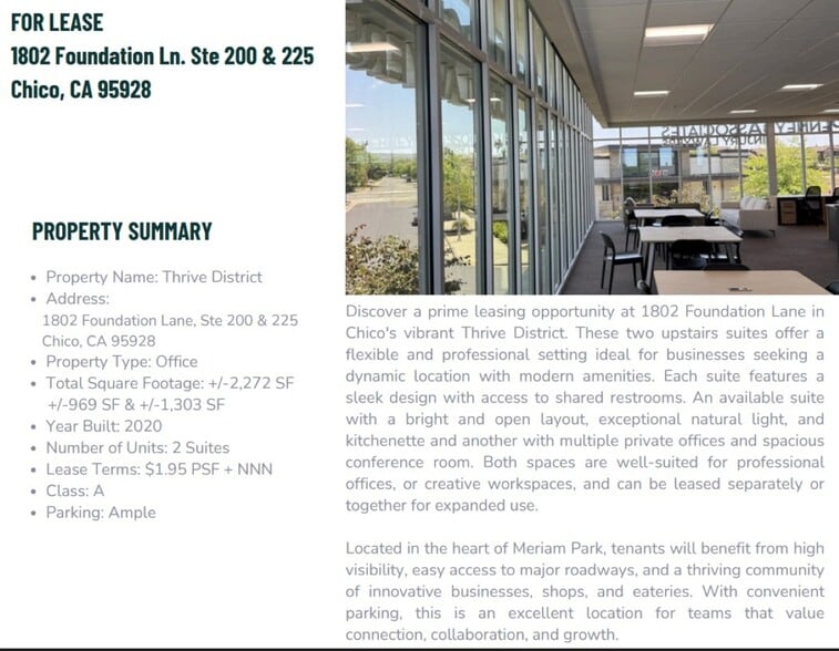 1802 Foundation Ln, Chico, CA for lease - Building Photo - Image 2 of 23