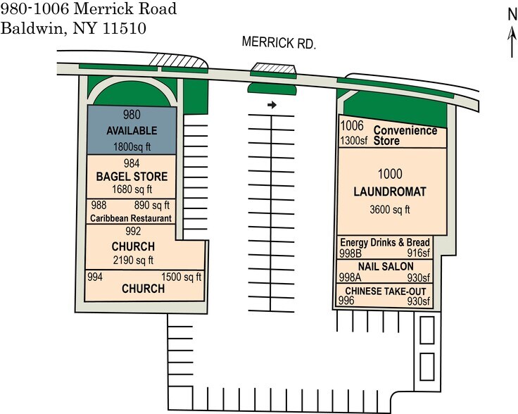 980-1006 Merrick Rd, Baldwin, NY à louer - Plan de site - Image 3 de 4