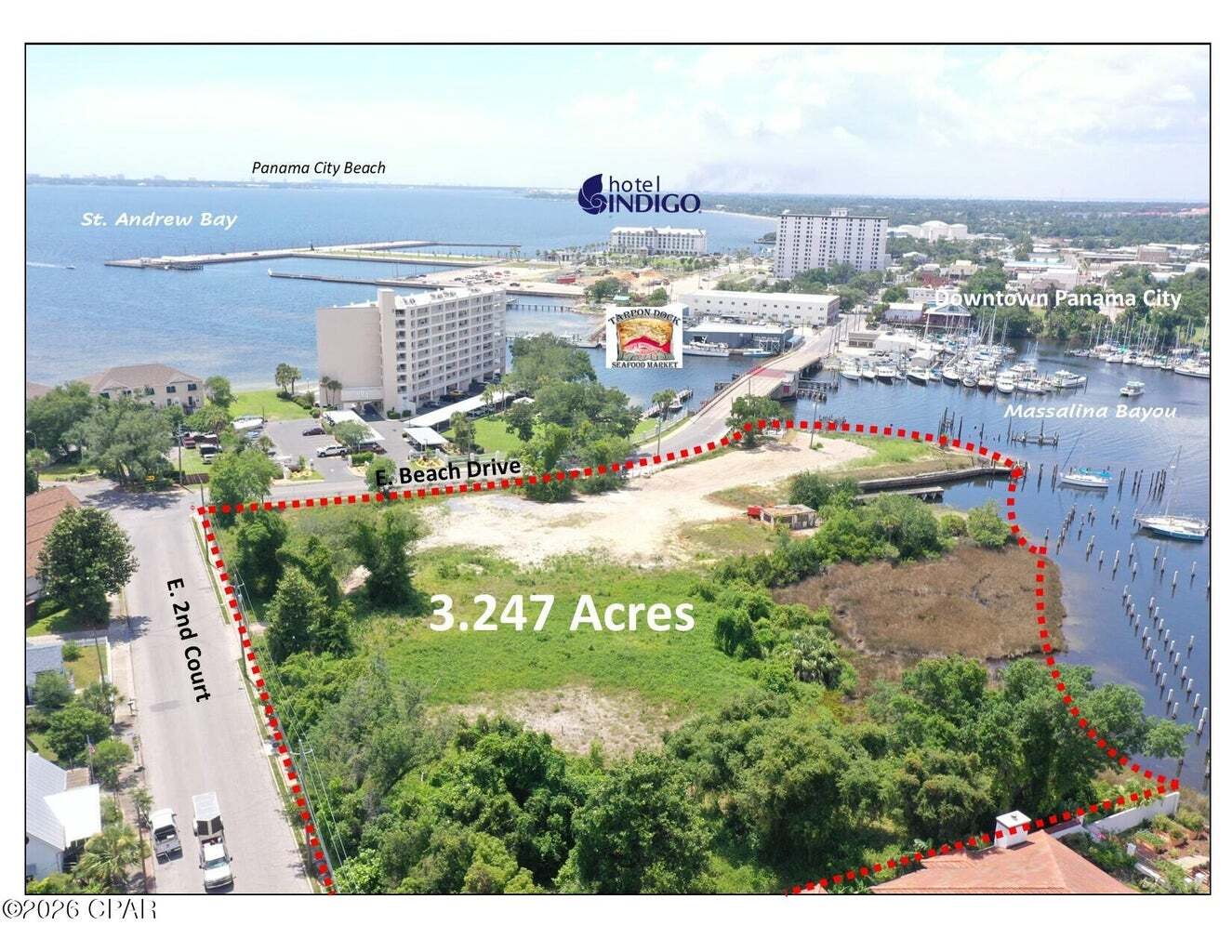 303-305 Beach Dr E, Panama City, FL for sale Aerial- Image 1 of 21