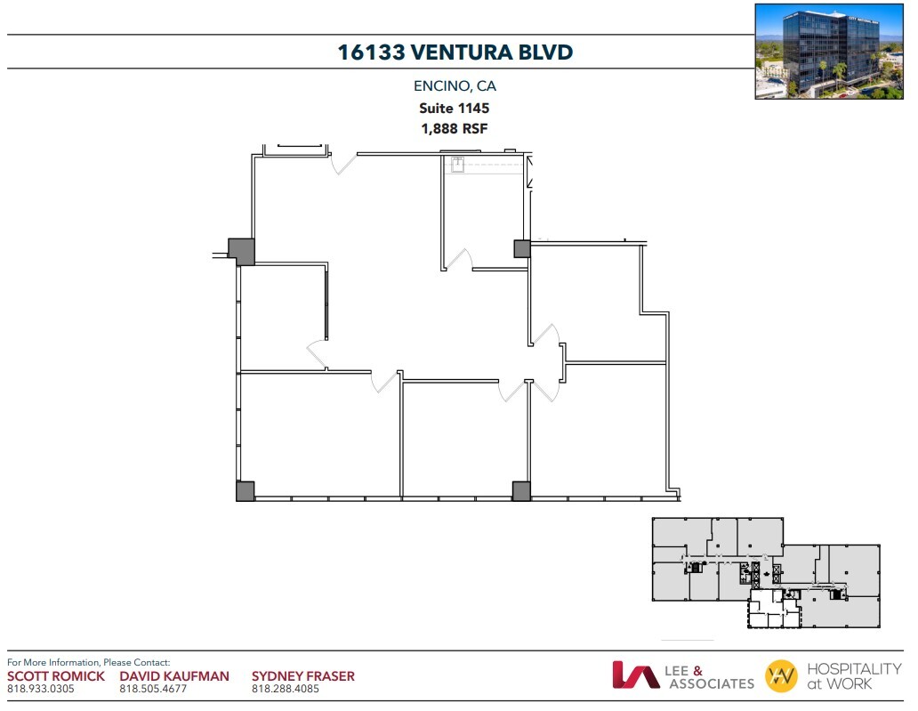 16133 Ventura Blvd, Encino, CA à louer Plan d  tage- Image 1 de 1