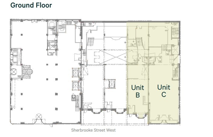 1316-1330 Rue Sherbrooke E, Montréal, QC à louer Plan d’étage- Image 1 de 2