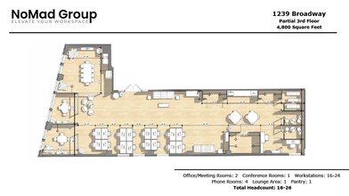 1237-1239 Broadway, New York, NY à louer Plan d’étage- Image 1 de 7