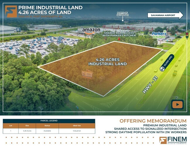 Plus de détails pour 6000 HWY 21, Port Wentworth, GA - Terrain à vendre