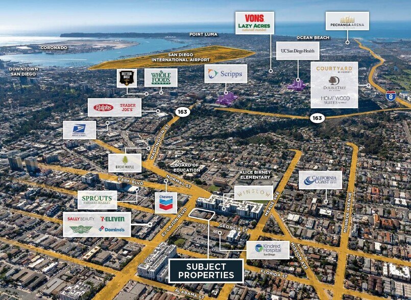 1844 El Cajon Blvd, San Diego, CA à vendre - Photo du bâtiment - Image 2 de 3